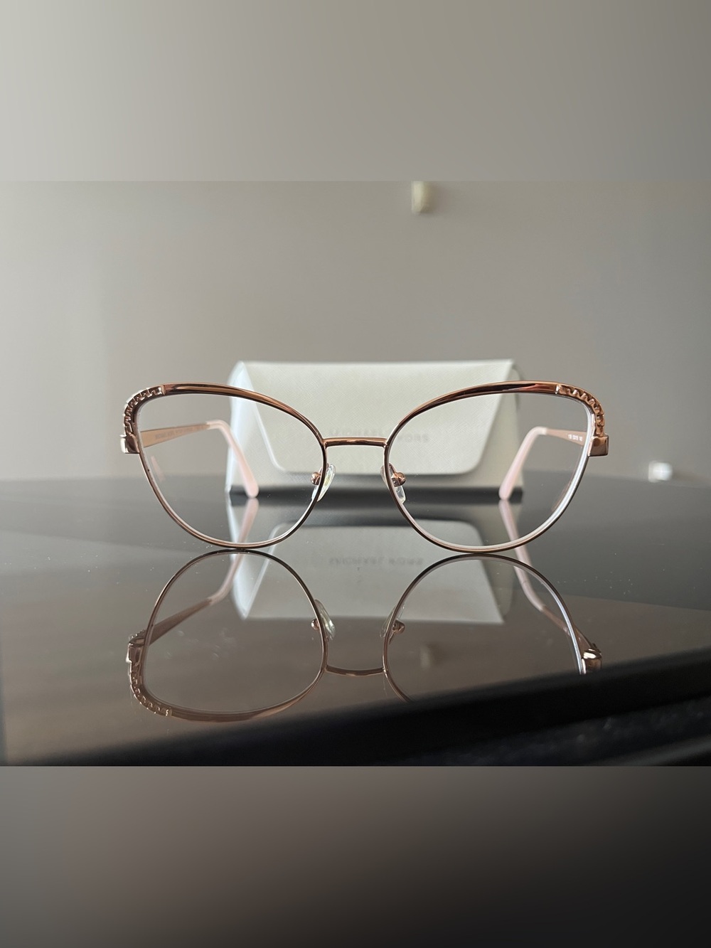 Michael Kors Rose Gold Cat-Eye Women's Eyeglass Frames